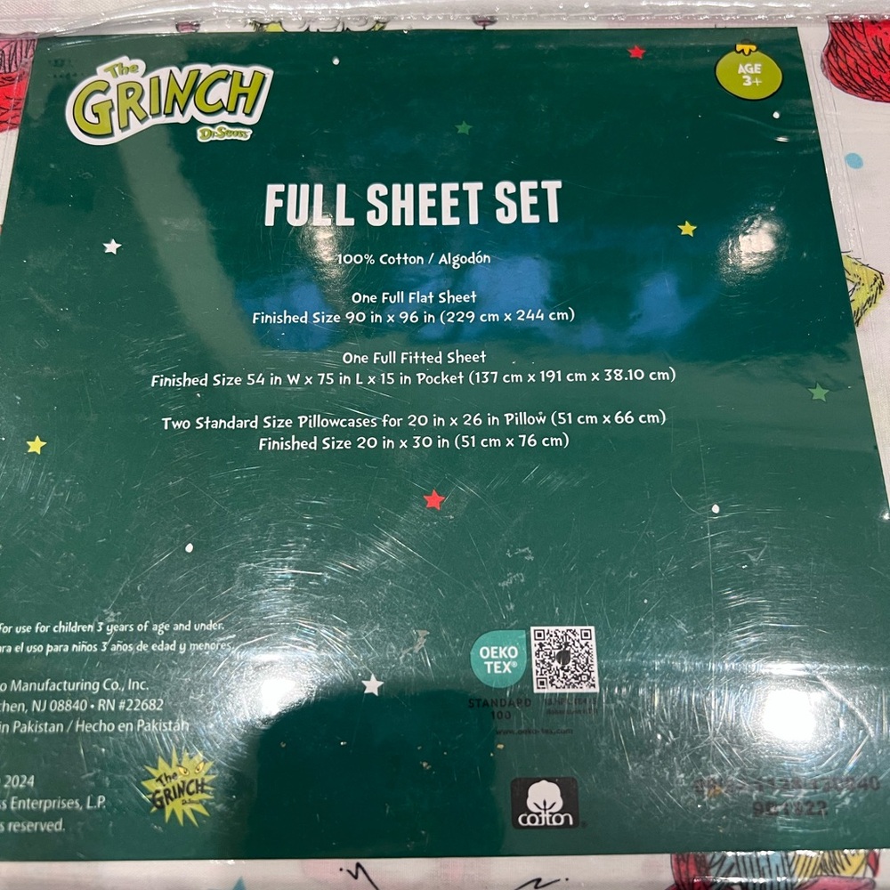 Dr. Seuss The Grinch Full Sheet Set Christmas Holiday - Picture 6 of 7